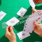 أبيض وأسود PVC ورقة جونغ بطاقات اللعب غير مرئية للبوكر محلل
