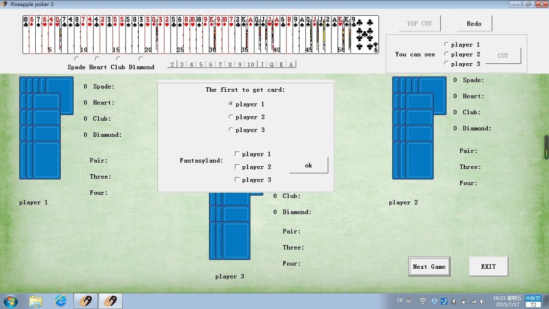IOS الأناناس لعبة بوكر برامج التحليل للبوكر قارئ بطاقة