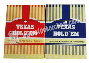 تكساس هولدم بوكر بطاقة اللعب مع الحجم ومؤشر جامبو بواسطة البلاستيك