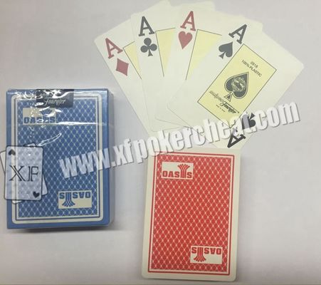 القمار أداة نايبس فورنييه البلاستيك 2818 الأحمر / الأزرق جامبو بطاقات اللعب الوجه