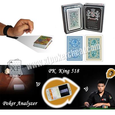 لعبة البوكر الغش الأجهزة القمار الدعائم بار كود ملحوظ بطاقات اللعب البلاستيكية لتكساس بوكر